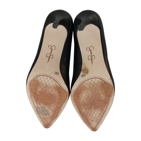 JESSICA SIMPSON! ABIGAILLE BLACK GENUINE LEATHER CLASSIC PUMPS/HEELS! SZ 8.5M - Picture 8 of 11